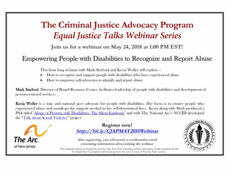 Empowering People with Disabilities to Recognize and Report Abuse Webinar