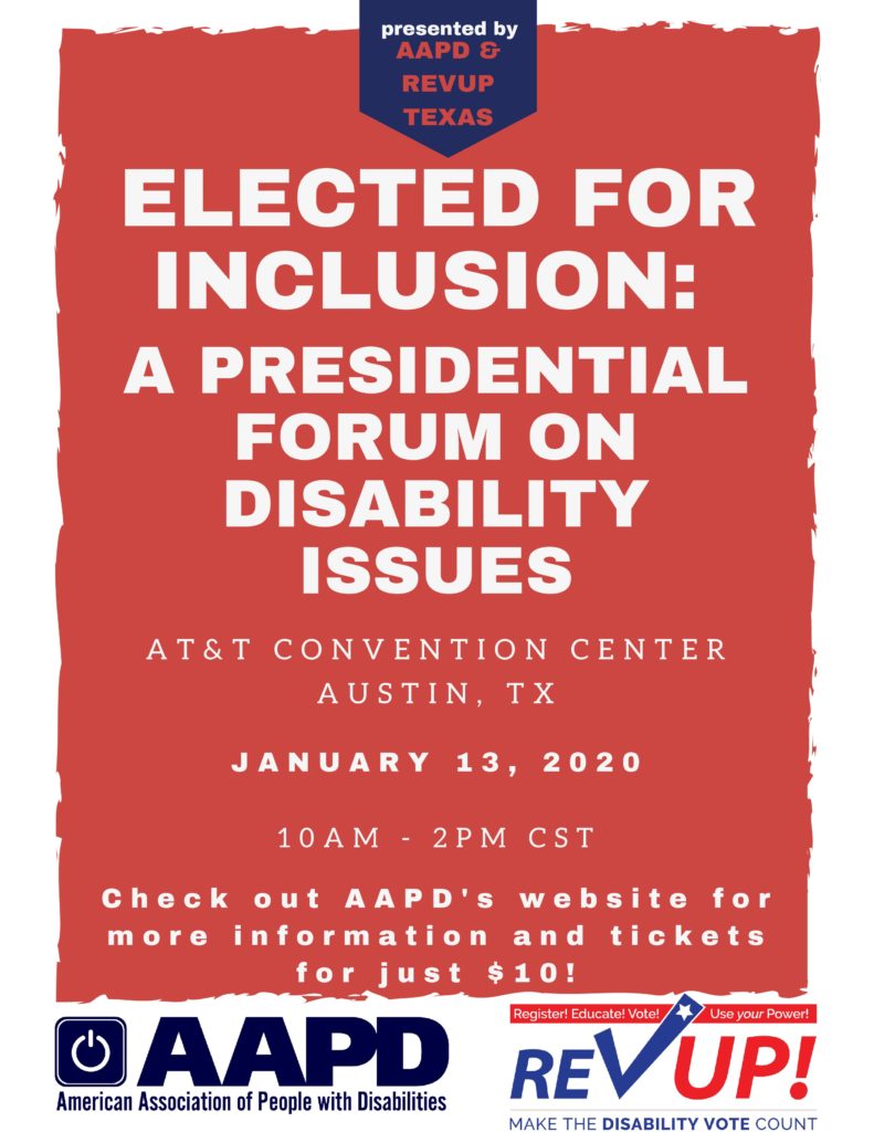Participate in Elected for Inclusion: A Presidential Forum on Disability Issues