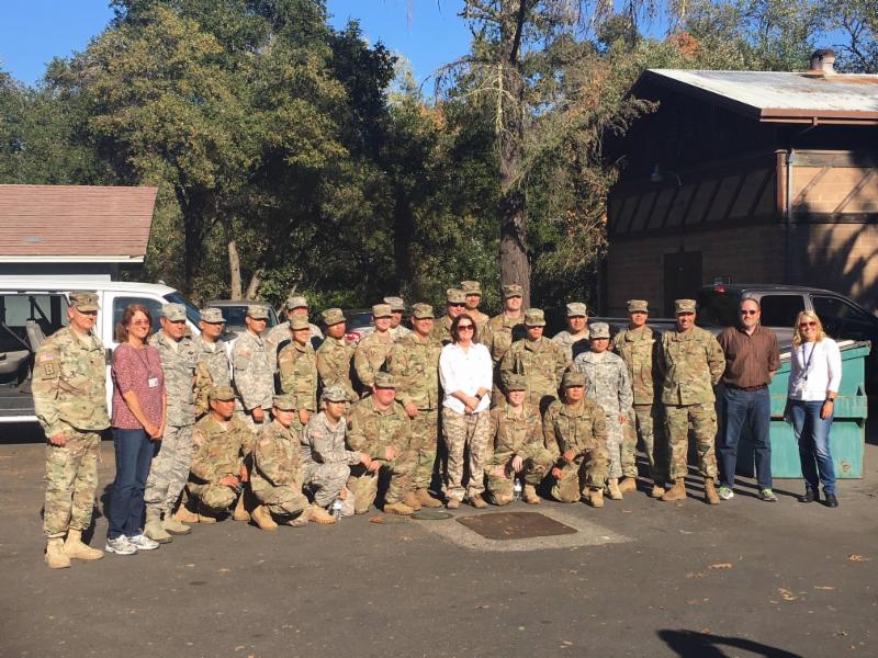 The California Army National Guard provided evacuation support