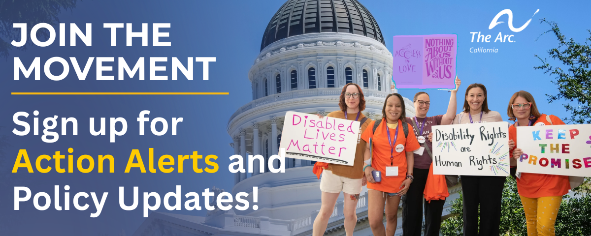 Join the movement! Sign up for action alerts and policy updates. Group of people holding signs at state captiol.